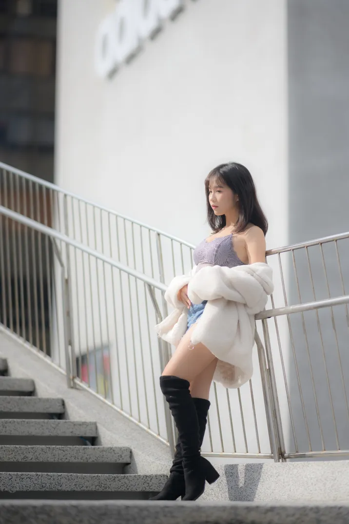 [Mzsock] NO.215 YoYo denim shorts and boots street photography#[105P]-49